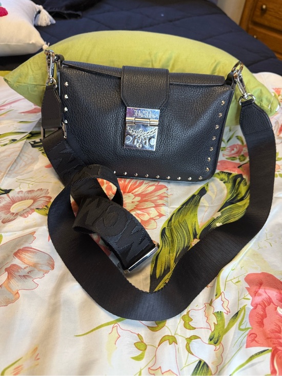 MCM Handbags - MCM Park Avenue Studded Grained Leather Crossbody Bag – Black